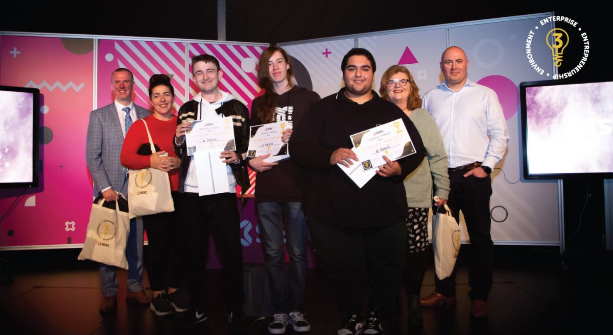 Image showing group of winner and judges at the Enterprise Challenge Final 2022